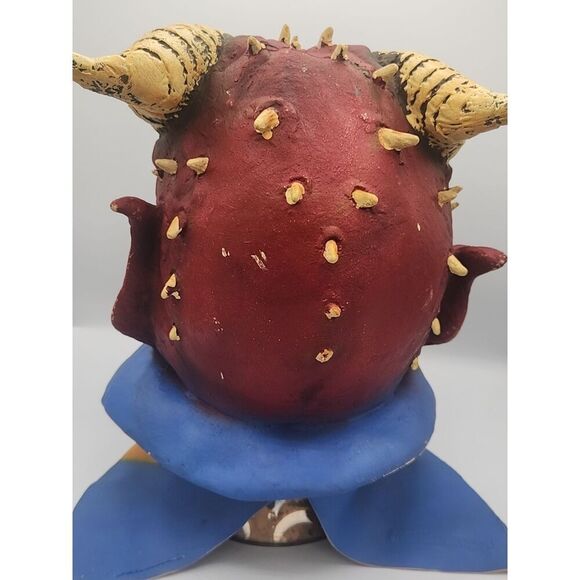 SATAN DEVIL HORNS 2005 Paper Magic Group Halloween Mask Full Head Rubber Latex - Picture 3 of 5